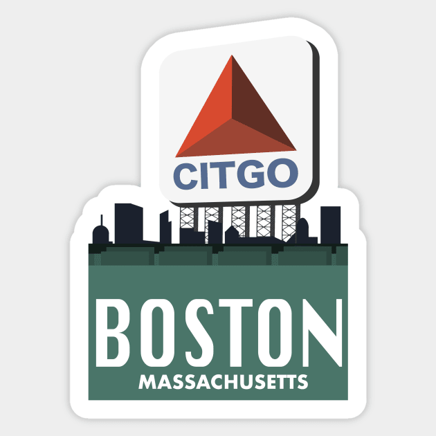 Fenway Citgo Sign Boston Sticker by Rosemogo